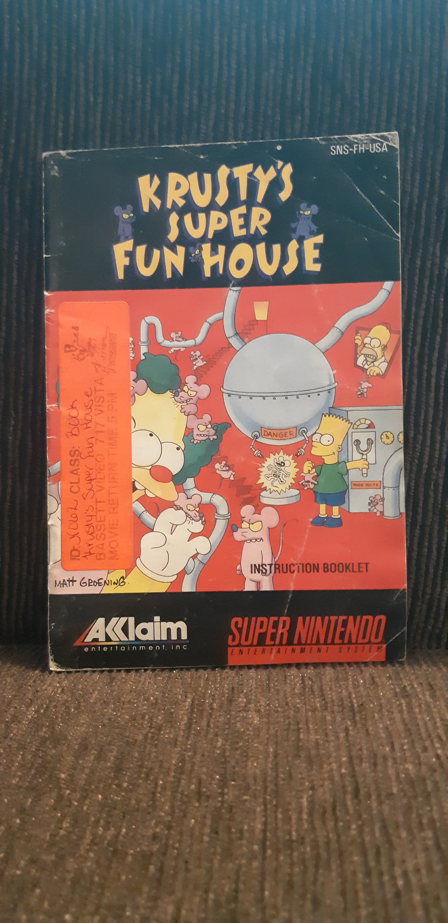 krusty super fun house snes manual