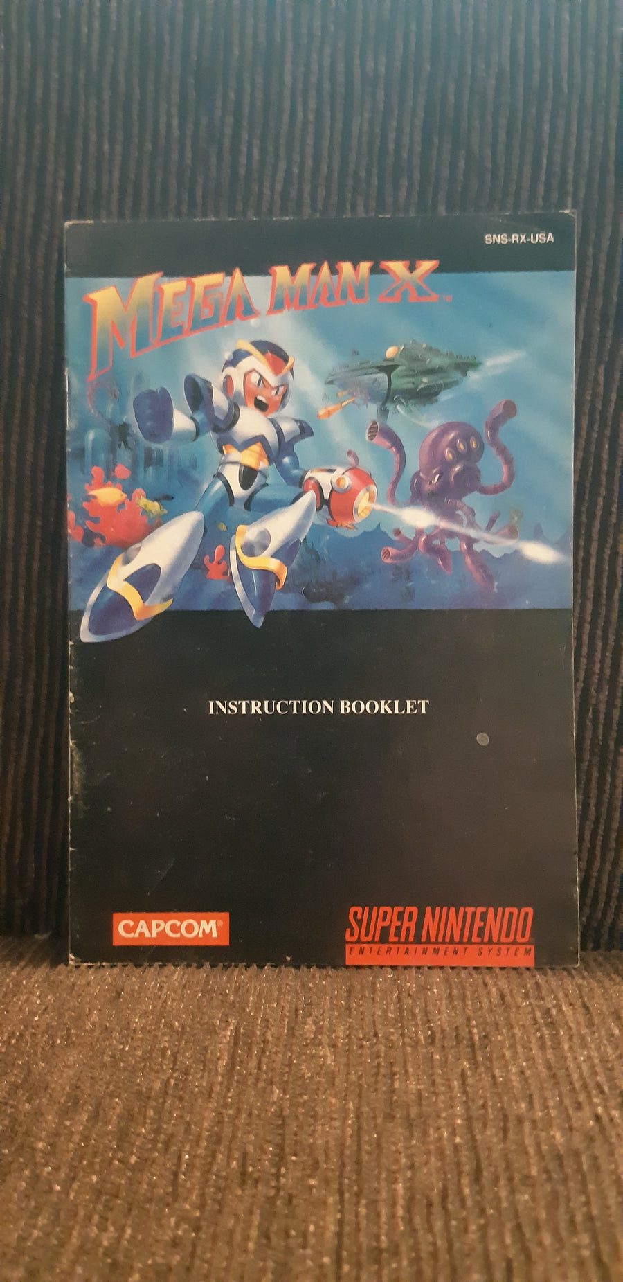 megaman x snes manual (damaged)